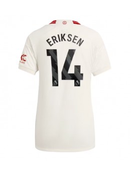 Billige Manchester United Christian Eriksen #14 Tredjedrakt Dame 2023-24 Kortermet